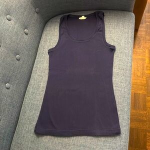 Club Monaco navy blue ribbed cotton tank l large